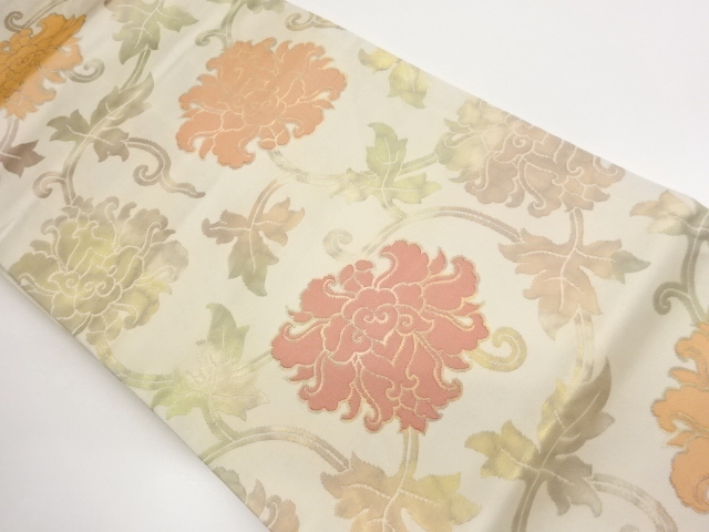JAPANESE NAGOYA OBI / WOVEN ARABESQUE